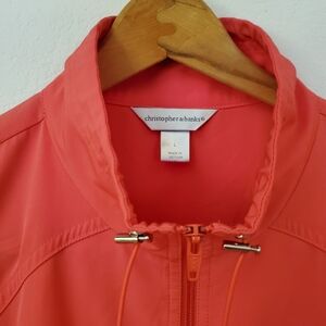 L EUC Christopher & Banks Windbreaker Lightweight Jacket